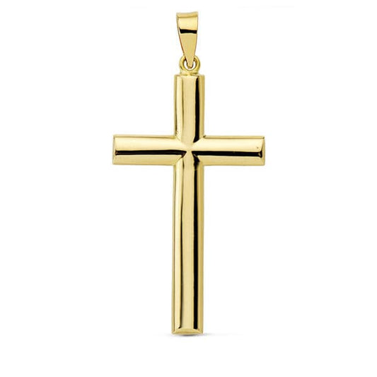 18k cruz oro amarillo lisa palo oval 31 × 17 mm