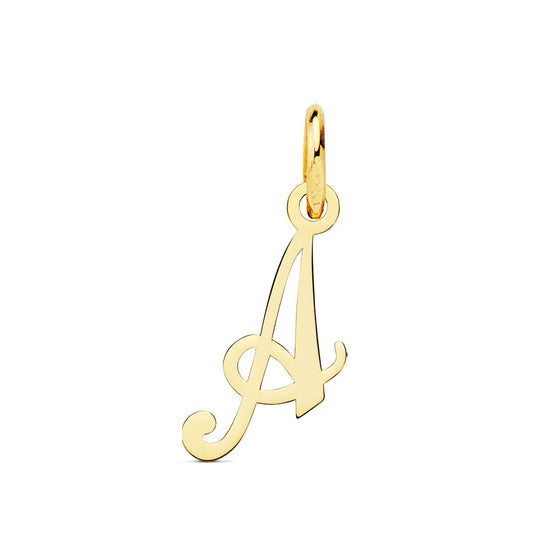 18k colgante oro amarillo letra A 14×7 mm