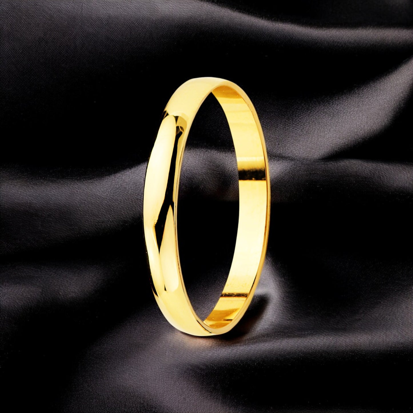 18k alianza oro amarillo lisa brillo. ancho: 2,5 mm