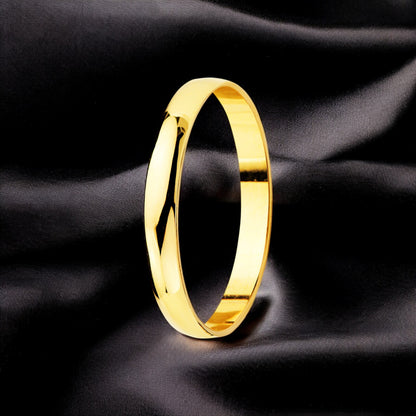 18k alianza oro amarillo lisa brillo. ancho: 2,5 mm