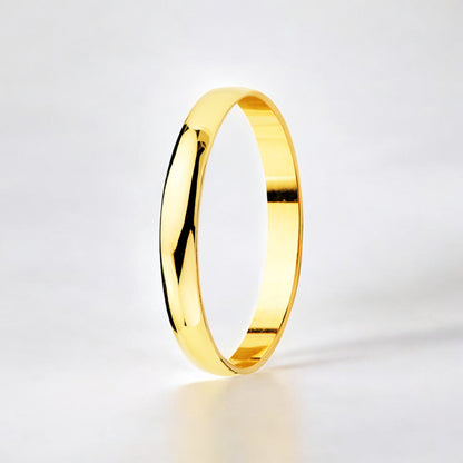 18k alianza oro amarillo lisa brillo. ancho: 2,5 mm