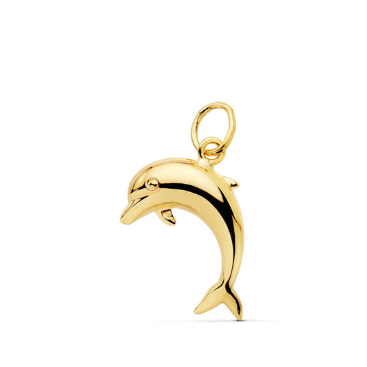 Colgante oro amarillo delfín liso. 18k 17x12 mm
