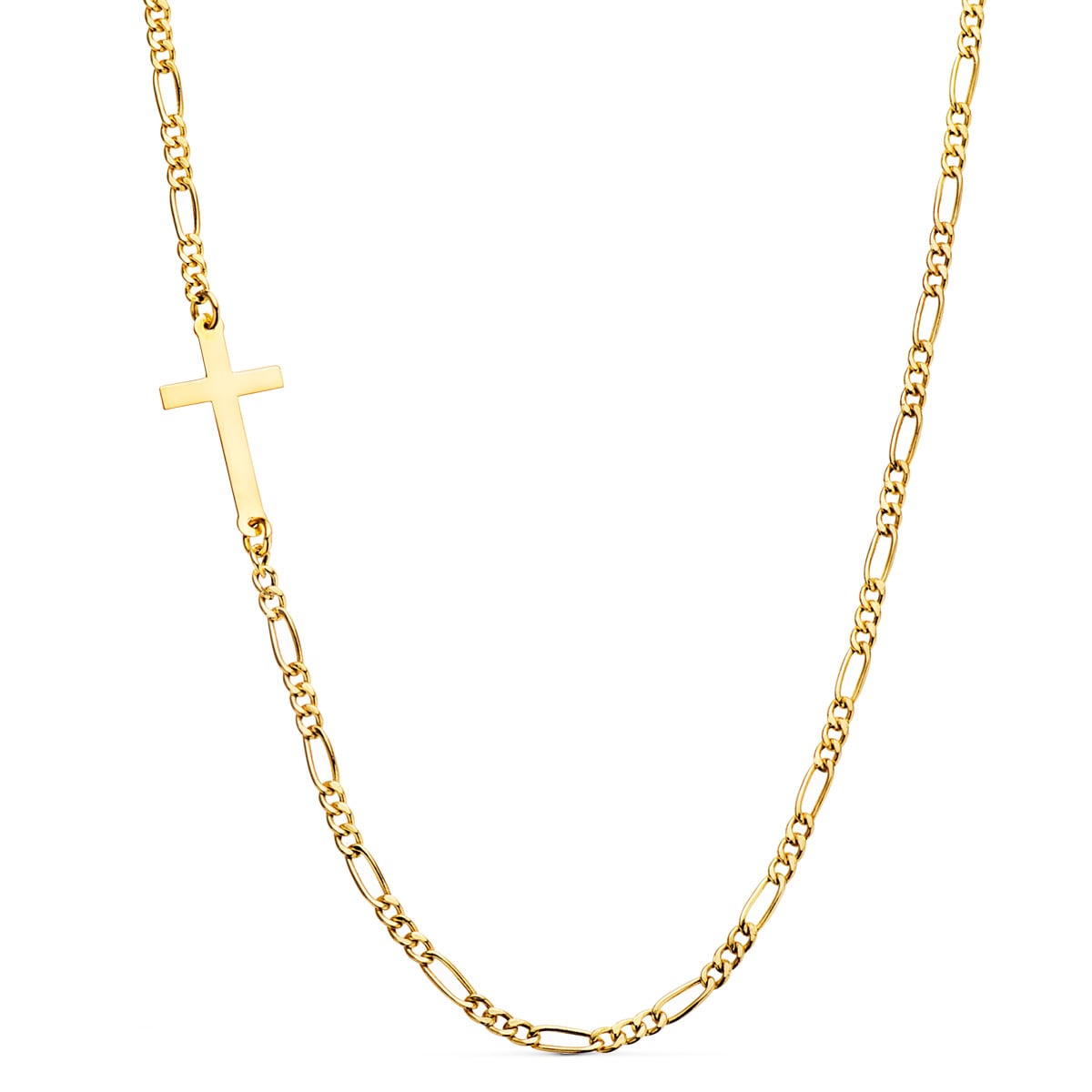 18k gargantilla oro amarillo con cruz y cadena cartier 42 cm
