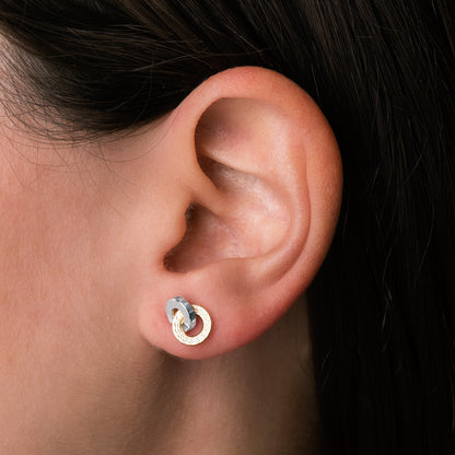Pendientes doble aro liso y greca 10x7 mm - Joyería Ferraz, Calle Ferraz 27, Moncloa-Aravaca Argüelles Madrid