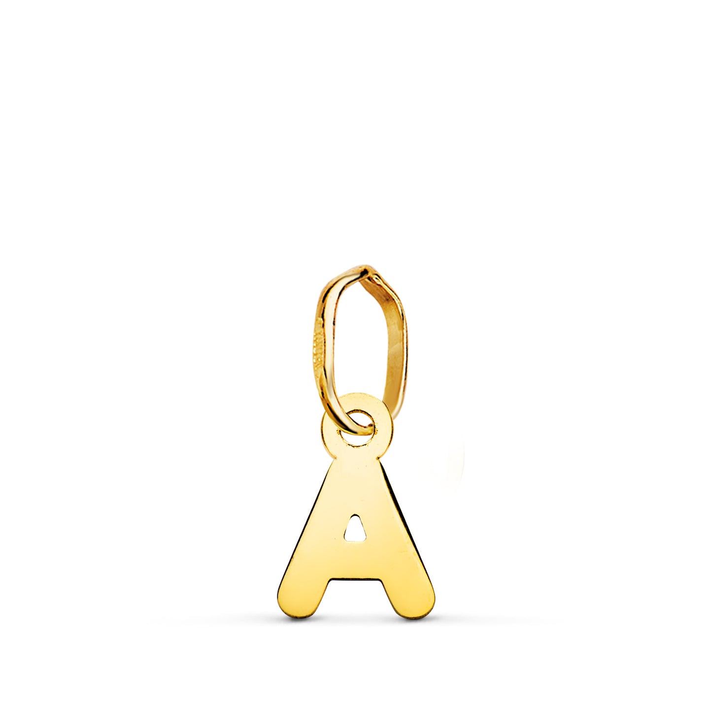 Colgante Letra A Oro Amarillo 18k Brillo - 8x5.5 mm