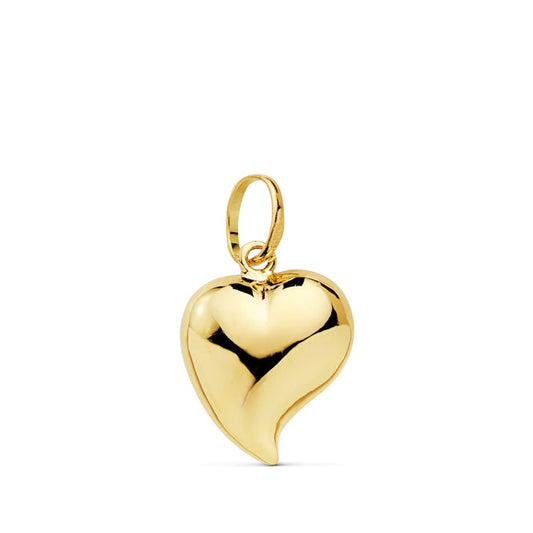 Colgante oro amarillo corazón liso 13×12 mm. 18k